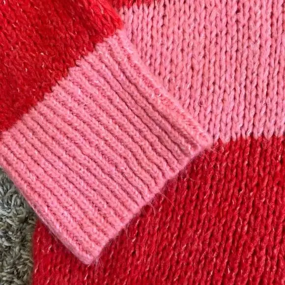 Mango Carioca Sweater Red Pink Small - Picture 10 of 16